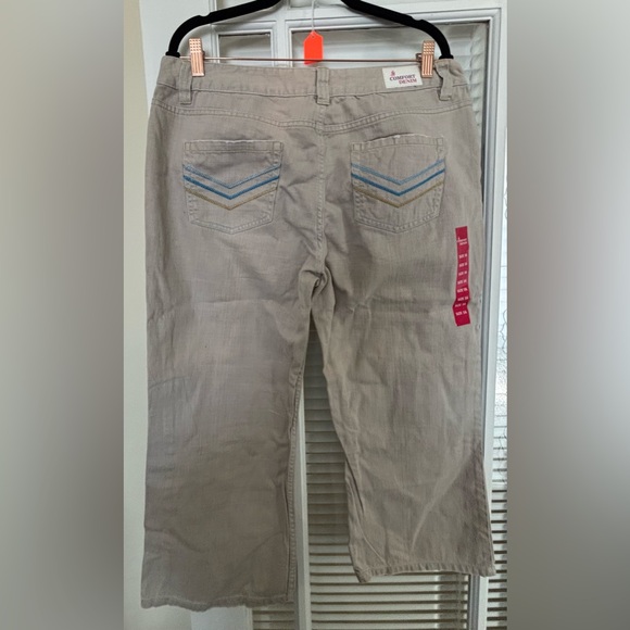 Khaki Capri Denim Pants~Size 16 - Picture 3 of 5